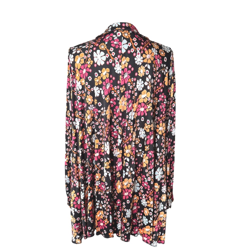 Free People Daisy Jane Mini Dress Floral Long Sleeve Dark Combo Large Boho NWT - Picture 3 of 12